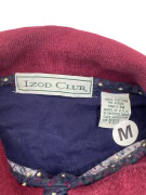 Izod Club Patterned Polo Shirt Μπλε με Μπορντό Γιακά