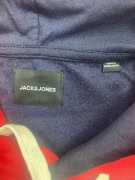 JACK & JONES ΦΟΥΤΕΡ ΜΕ ΚΟΥΚΟΥΛΑ (HOODIE) COLOR-BLOCK ΛΟΓΟΤΥΠΟ ΜΠΛΕ/ΚΟΚΚΙΝΟ/ΛΕΥΚΟ ΑΝΔΡΙΚΟ MEDIUM/LARGE