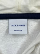 Jack & Jones Hoodie Zip-Up Logo Λευκό Unisex L