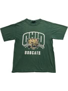 JANSPORT T-Shirt OHIO BOBCATS VINTAGE Λογότυπο Πράσινο UNISEX Medium pre-owned