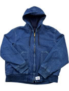 JERZEES FELPA CON CAPPUCCIO DENIM BLUE UOMO PRE OWNED M