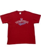 JERZEES GRAPHIC TEE COLLEGIATE RED UNISEX PRE OWNED L