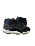 NIKE AIR JORDAN 11 RETRO SPACE JAM SNEAKERS BLACK BLUE MENS PRE OWNED EU 44