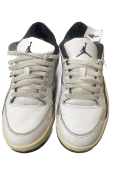 JORDAN SNEAKERS RETRO WHITE BLACK MENS PRE OWNED EU 43