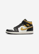JORDAN SNEAKERS RETRO ΜΑΥΡΟ ΛΕΥΚΟ ΧΡΥΣΟ ΑΝΤΡΙΚΟ PRE OWNED EU 42