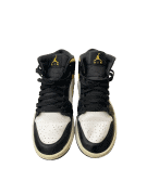 JORDAN SNEAKERS RETRO ΜΑΥΡΟ ΛΕΥΚΟ ΧΡΥΣΟ ΑΝΤΡΙΚΟ PRE OWNED EU 42