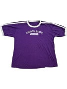 KANSAS STATE RINGER T SHIRT COLLEGIATE ΜΩΒ ΓΥΝΑΙΚΕΙΟ PRE OWNED L