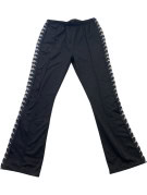 KAPPA TRACK PANTS SPORTSWEAR BLACK UNISEX PRE OWNED M