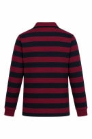 1990S KAPPA POLO SHIRT RIGATO BORDEAUX BLU UOMO PRE OWNED L