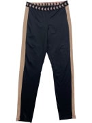 Kappa x Tezenis Μαύρο Κολάν με Μπεζ Ρίγες Γυναικείο L