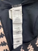 Kappa x Tezenis Μαύρο Κολάν με Μπεζ Ρίγες Γυναικείο L