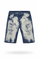 KROYX DENIM SHORTS DESTROYED WASHED BLUE UNISEX PRE OWNED XXXL
