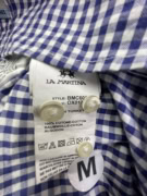 LA MARTINA ΠΟΥΚΑΜΙΣΟ VINTAGE EMBROIDERED LOGO ΜΠΛΕ ΚΑΡΟ ΑΝΔΡΙΚΟ M