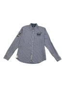 LA MARTINA ΠΟΥΚΑΜΙΣΟ VINTAGE EMBROIDERED LOGO ΜΠΛΕ ΚΑΡΟ ΑΝΔΡΙΚΟ M