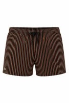 LACOSTE BERMUDA SHORTS STRIPED BLACK BROWN MEN PRE OWNED XL