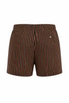 LACOSTE BERMUDA SHORTS STRIPED BLACK BROWN MEN PRE OWNED XL