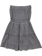 LACOSTE Φόρεμα Strapless Ριγέ Μπλε-Λευκό Γυναικείο L