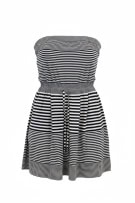 LACOSTE Φόρεμα Strapless Ριγέ Μπλε-Λευκό Γυναικείο L