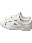 LACOSTE LEROND 0721 SNEAKERS LEATHER ΜΕ ΧΡΥΣΟ LOGO ΛΕΥΚΟ ΓΥΝΑΙΚΕΙΟ 37