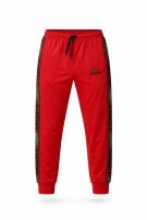 LACOSTE TRACK PANTS ATHLETIC RED MEN PRE OWNED M