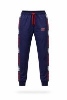 LACOSTE TRACK PANTS LOGO BLUE MEN PRE OWNED L