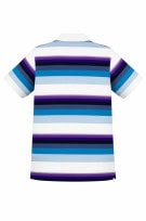 LACOSTE POLO SHIRT RETRO WHITE BLUE MEN PRE OWNED S