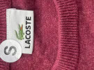 LACOSTE MAGLIONE GIROCOLLO MINIMAL BORDEAUX UNISEX PRE OWNED S
