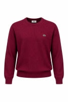 LACOSTE MAGLIONE GIROCOLLO MINIMAL BORDEAUX UNISEX PRE OWNED S