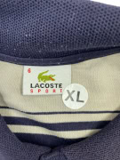 LACOSTE SPORT Polo vintage a righe blu/grigio da uomo XL