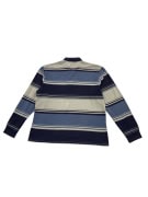 LACOSTE SPORT Polo vintage a righe blu/grigio da uomo XL