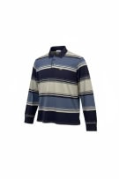 LACOSTE SPORT Polo vintage a righe blu/grigio da uomo XL