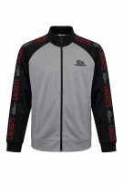 LACOSTE TRACK JACKET SPORTIVO GRIGIO NERO UOMO PRE OWNED L