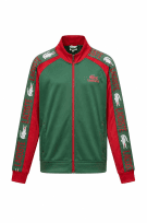 LACOSTE TRACK JACKET SPORTY VERDE ROSSO UOMO PRE OWNED M