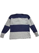 LANDS' END Rugby Shirt Ριγέ Retro Μπλε / Γκρι Unisex L