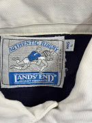 LANDS' END Rugby Shirt Ριγέ Retro Μπλε / Γκρι Unisex L
