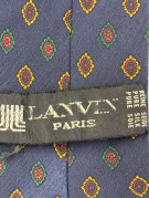 LANVIN PARIS ΓΡΑΒΑΤΑ ΚΛΑΣΙΚΗ ΣΚΟΥΡΟ ΜΠΛΕ ΑΝΤΡΙΚΟ PRE OWNED