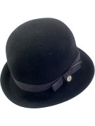 LAURA BIAGIOTTI ΚΑΠΕΛΟ BOWLER ΚΛΑΣΙΚΟ ΜΑΥΡΟ ΓΥΝΑΙΚΕΙΟ PRE OWNED