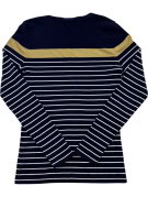 LAUREN STRIPED METALLIC BLUE WOMEN PRE OWNED S