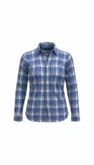 LAUREN RALPH LAUREN Camicia casual a quadri in denim Blu/Bianco da donna M