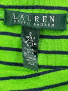 LAUREN RALPH LAUREN ΚΟΝΤΟΜΑΝΙΚΗ ΜΠΛΟΥΖΑ ΡΙΓΕ ΠΡΑΣΙΝΗ NAVY ΓΥΝΑΙΚΕΙΟ PRE OWNED S
