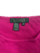 Lauren Ralph Lauren Μπλούζα Μακρυμάνικη Ribbed Casual Logo Φούξια Γυναικεία M