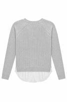 LAUREN RALPH LAUREN ΠΛΕΚΤΟ ΠΟΥΛΟΒΕΡ MINIMAL ΓΚΡΙ ΓΥΝΑΙΚΕΙΟ PRE OWNED XS