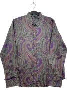 LAUREN RALPH LAUREN CAMICIA CON MOTIVO PAISLEY VIOLA UNISEX L