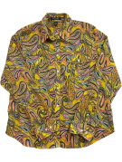 LAUREN RALPH LAUREN CAMICIA VINTAGE GIALLA DONNA PRE OWNED L