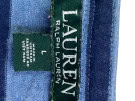 LAUREN RALPH LAUREN T SHIRT ΡΙΓΕ ΜΠΛΕ ΓΥΝΑΙΚΕΙΟ PRE OWNED L