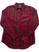 LAUREN CAMICIA VINTAGE A RIGHE BORDEAUX DONNA PRE OWNED S