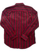 LAUREN CAMICIA VINTAGE A RIGHE BORDEAUX DONNA PRE OWNED S