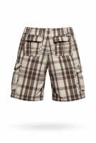 LEE CARGO SHORTS PLAID BROWN UNISEX PRE OWNED M
