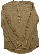 LEE CAMICIA MAO IN LINO MARRONE DA UOMO M