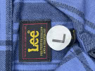 LEE PLAID SHIRT CHECK BLUE MEN PRE OWNED L